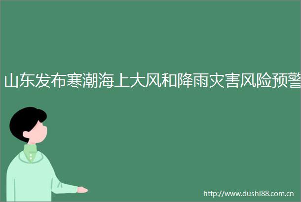山东发布寒潮海上大风和降雨灾害风险预警