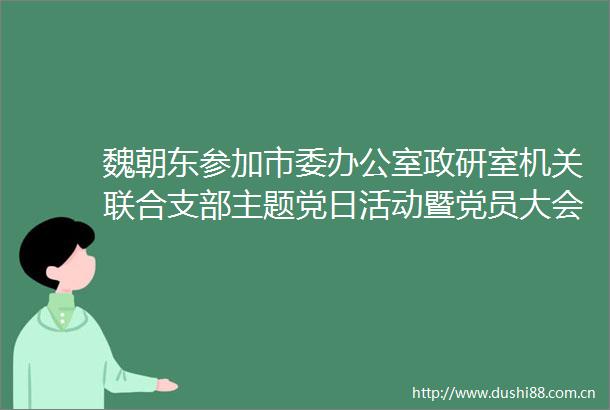 魏朝东参加市委办公室政研室机关联合支部主题党日活动暨党员大会
