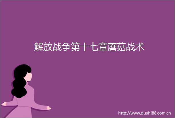 解放战争第十七章蘑菇战术