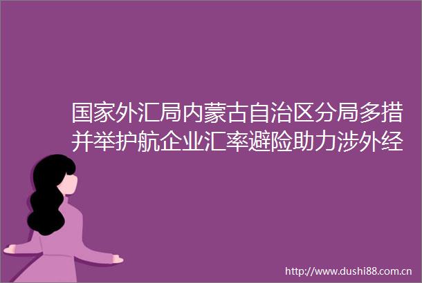 外汇局内蒙古自治区分局多措并举护航企业汇率避险助力涉外经济高质量发展