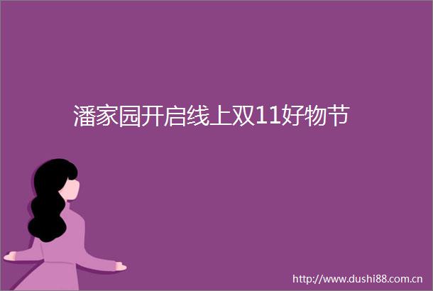 潘家园开启线上双11好物节