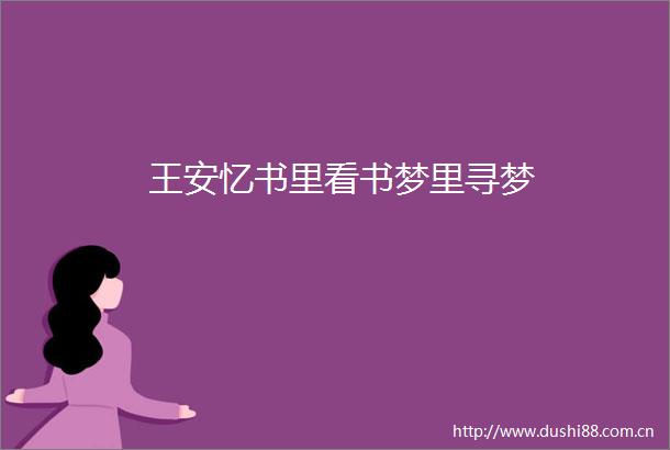 王安忆书里看书梦里寻梦