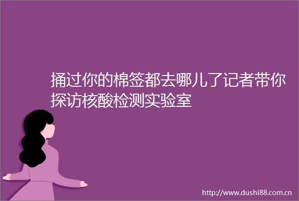 捅过你的棉签都去哪儿了记者带你探访核酸检测实验室
