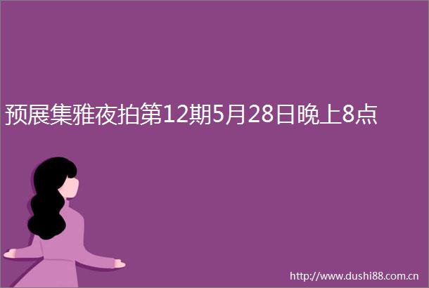 预展集雅夜拍第12期5月28日晚上8点