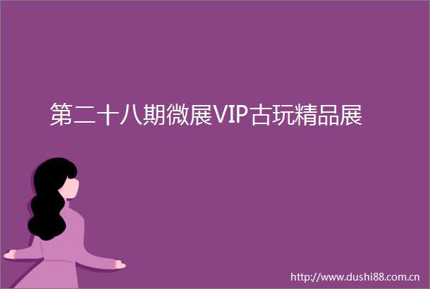 第二十八期微展VIP古玩精品展