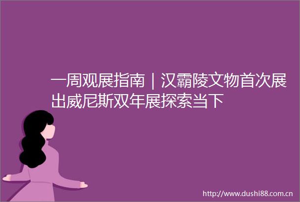 一周观展指南｜汉霸陵文物首次展出威尼斯双年展探索当下