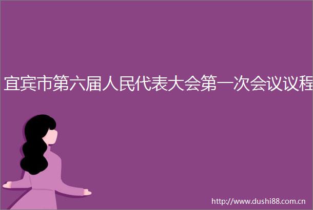 宜宾市第六届代表大会第一次会议议程