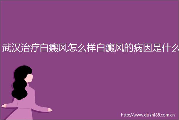 武汉治疗白癜风怎么样白癜风的病因是什么