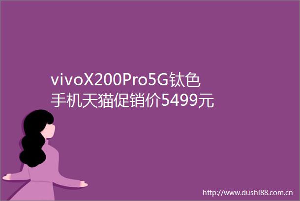 vivoX200Pro5G钛色手机天猫促销价5499元
