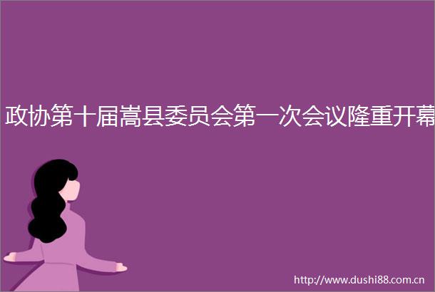 政协第十届嵩县委员会第一次会议隆重开幕
