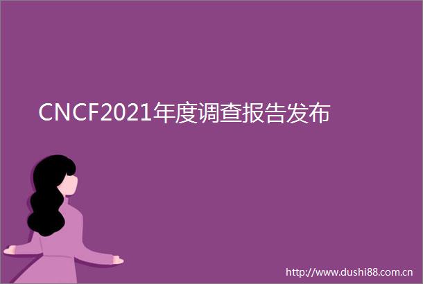 CNCF2021年度调查报告发布
