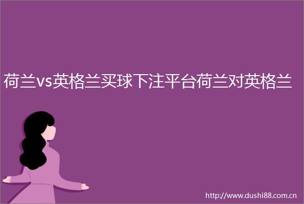 荷兰vs英格兰买球下注平台荷兰对英格兰