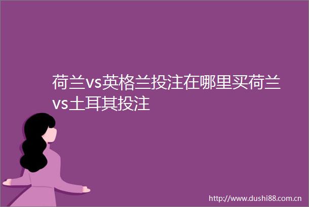 荷兰vs英格兰投注在哪里买荷兰vs土耳其投注