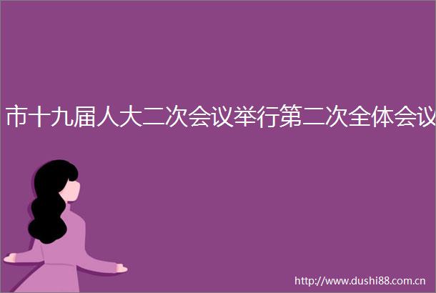 市十九届人大二次会议举行第二次全体会议