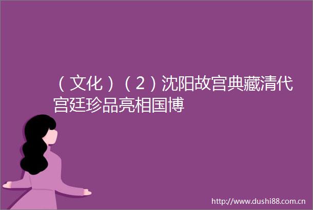 （文化）（2）沈阳故宫典藏清代宫廷珍品亮相国博