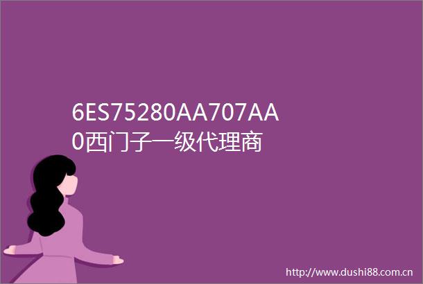 6ES75280AA707AA0西门子一级代理商