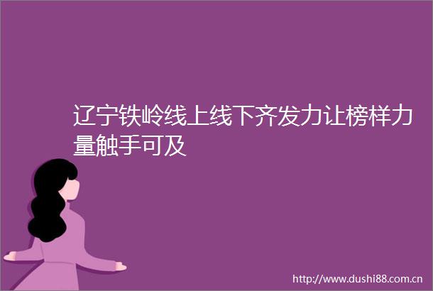 辽宁铁岭线上线下齐发力让榜样力量触手可及