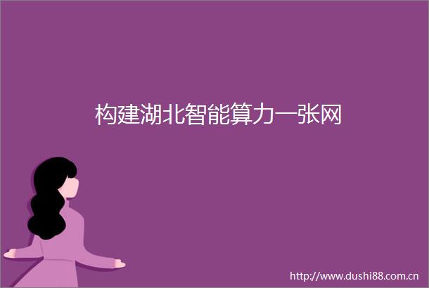 构建湖北智能算力一张网