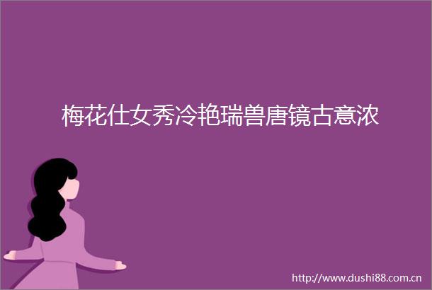 梅花仕女秀冷艳瑞兽唐镜古意浓