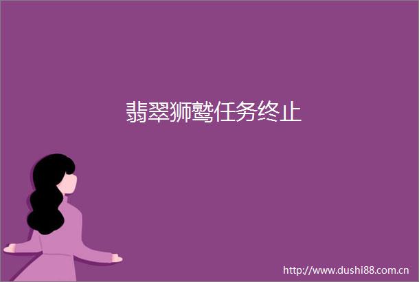翡翠狮鹫任务终止