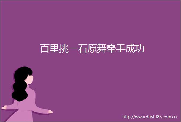 百里挑一石原舞牵手成功