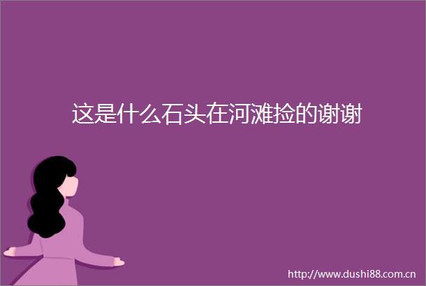 这是什么石头在河滩捡的谢谢