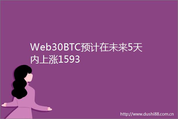 Web30BTC预计在未来5天内上涨1593