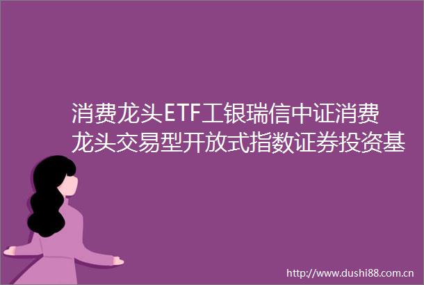消费龙头ETF工银瑞信中证消费龙头交易型开放式指数证券投资基金更新的招募说明书（2025年第1号）