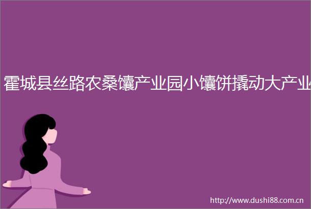 霍城县丝路农桑馕产业园小馕饼撬动大产业