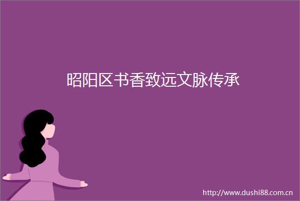 昭阳区书香致远文脉传承