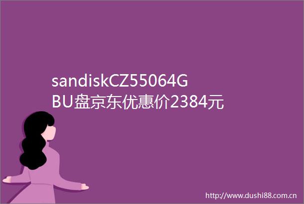 sandiskCZ55064GBU盘京东优惠价2384元