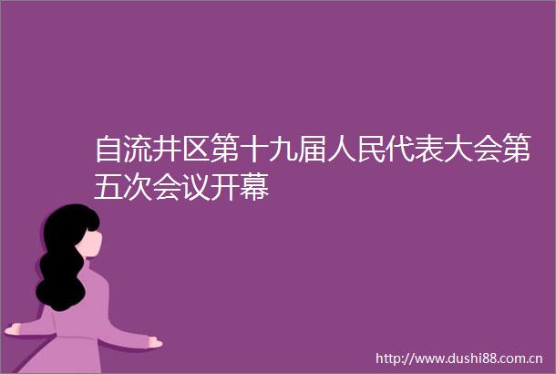 自流井区第十九届代表大会第五次会议开幕