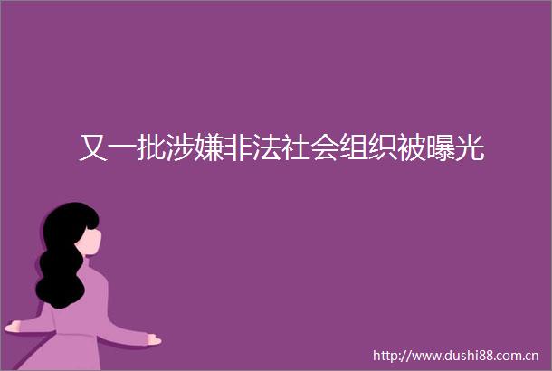 又一批社会组织被