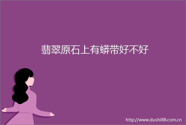 翡翠原石上有蟒带好不好