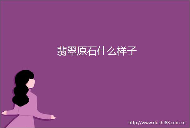 翡翠原石什么样子