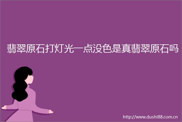 翡翠原石打灯光一点没色是真翡翠原石吗