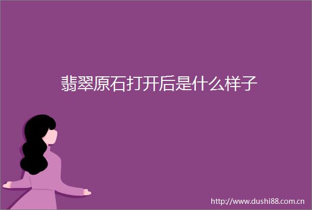 翡翠原石打开后是什么样子