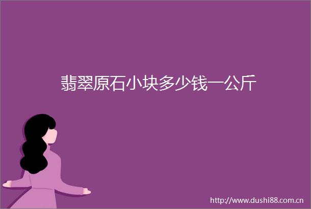 翡翠原石小块多少钱一公斤