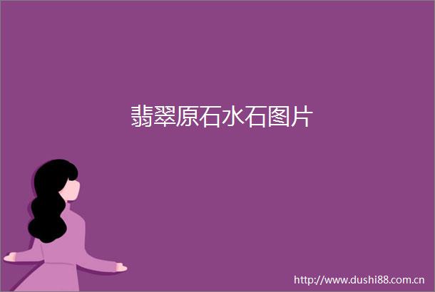 翡翠原石水石图片