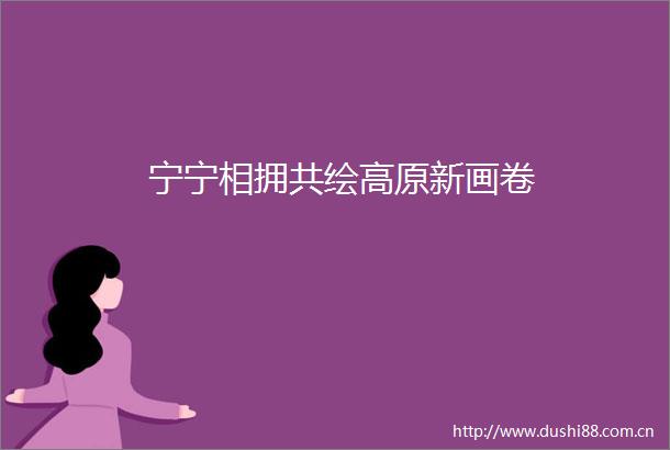 宁宁相拥共绘高原新画卷