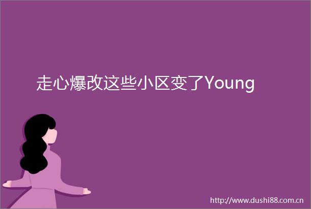 走心爆改这些小区变了Young