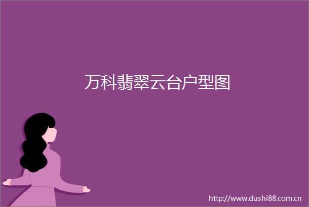 万科翡翠云台户型图