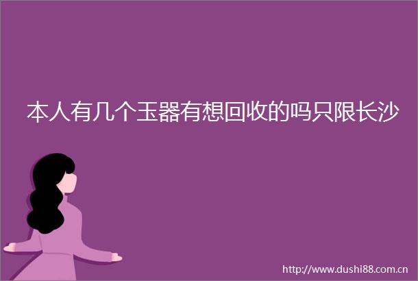 本人有几个玉器有想回收的吗只限长沙