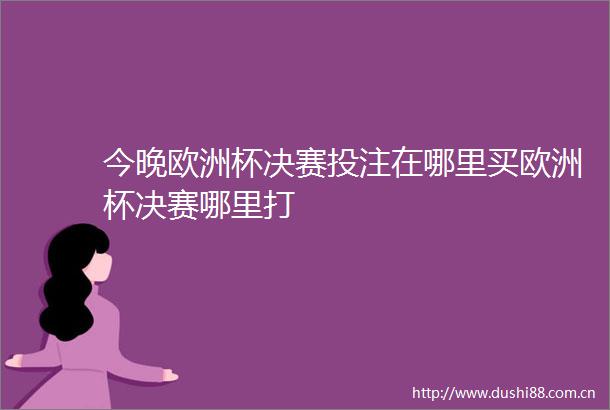 今晚欧洲杯决赛投注在哪里买欧洲杯决赛哪里打
