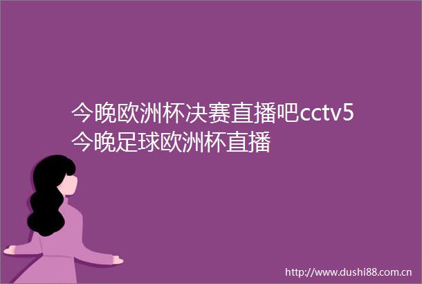 今晚欧洲杯决赛直播吧cctv5今晚足球欧洲杯直播