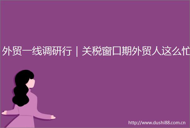 外贸一线调研行｜关税窗口期外贸人这么忙