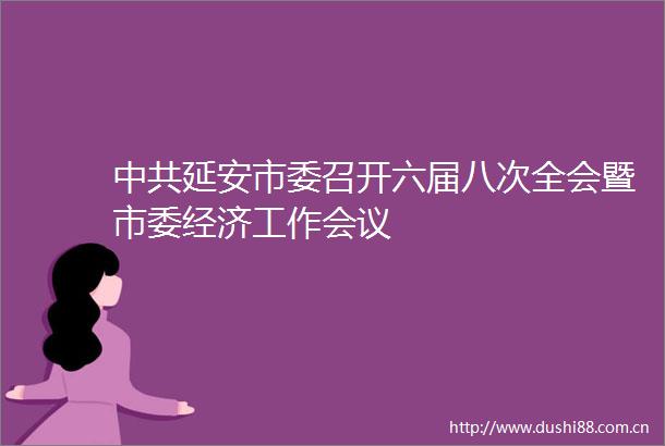 延安市委召开六届八次全会暨市委经济工作会议