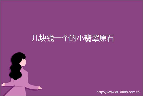 几块钱一个的小翡翠原石