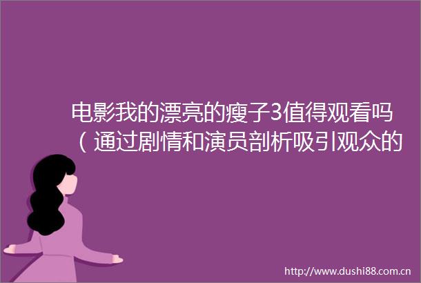 电影我的漂亮的瘦子3值得观看吗（通过剧情和演员剖析吸引观众的亮点）