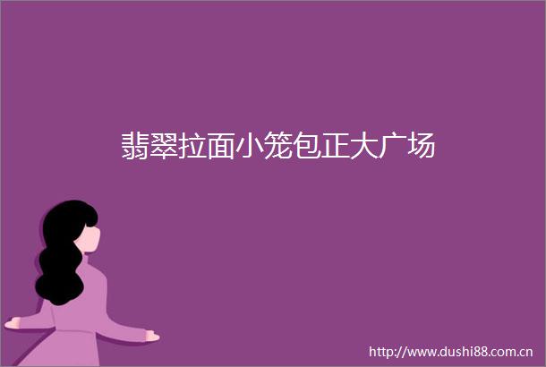 翡翠拉面小笼包正大广场